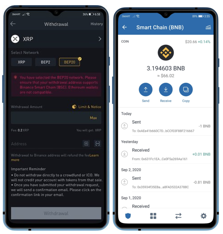 connect wallet binance