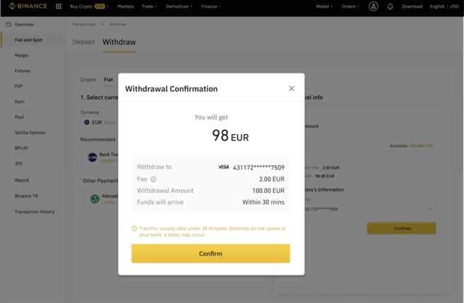 why is my binance bitcoin pending