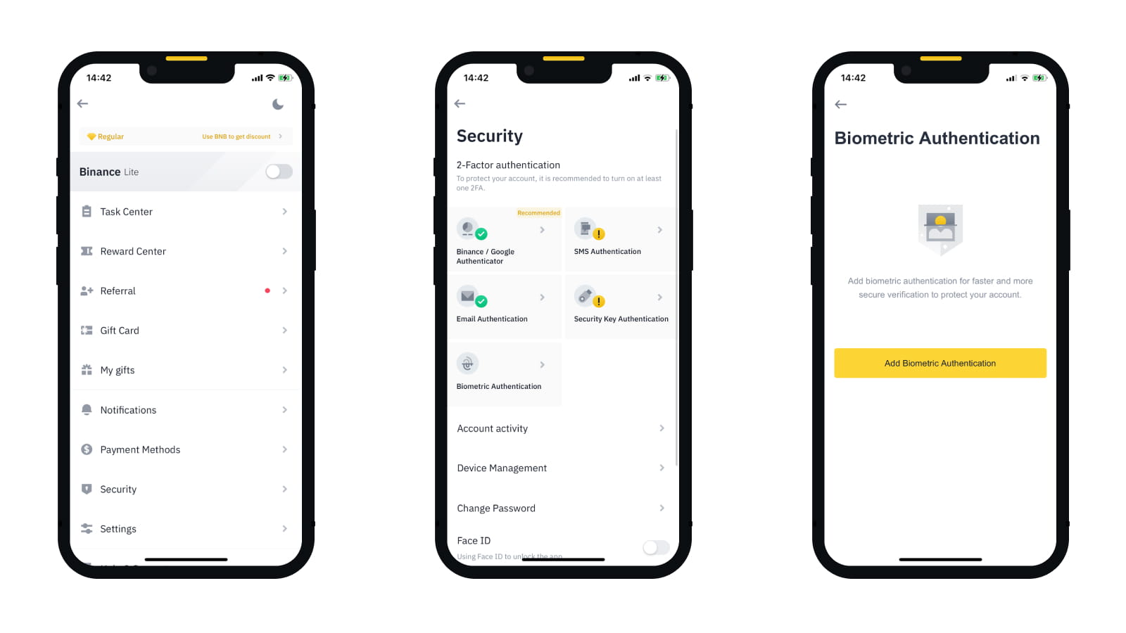 Introducing Biometric Authentication on Binance