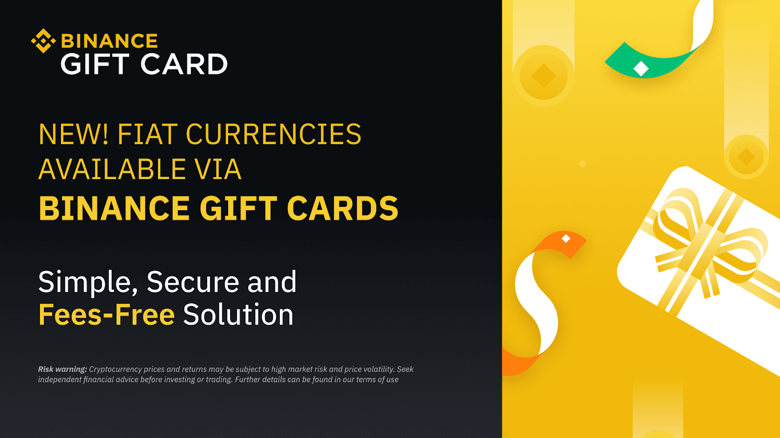 With Binance Gift Cards, You Can Now Send Fiat Currencies Too!